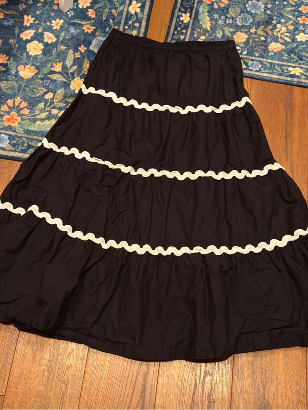 Japna Ric Rac Tiered Midi Skirt